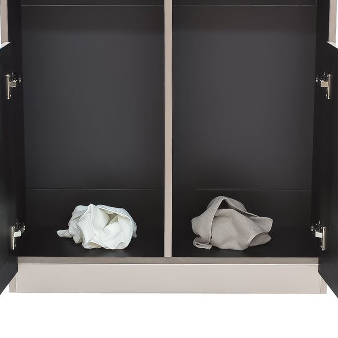 ベージュグレー色フラットシャンプーキャビネット【下台】の詳細