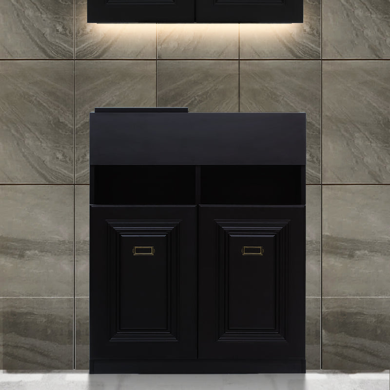 ブラック色モールディングありシャンプーキャビネット【下台】