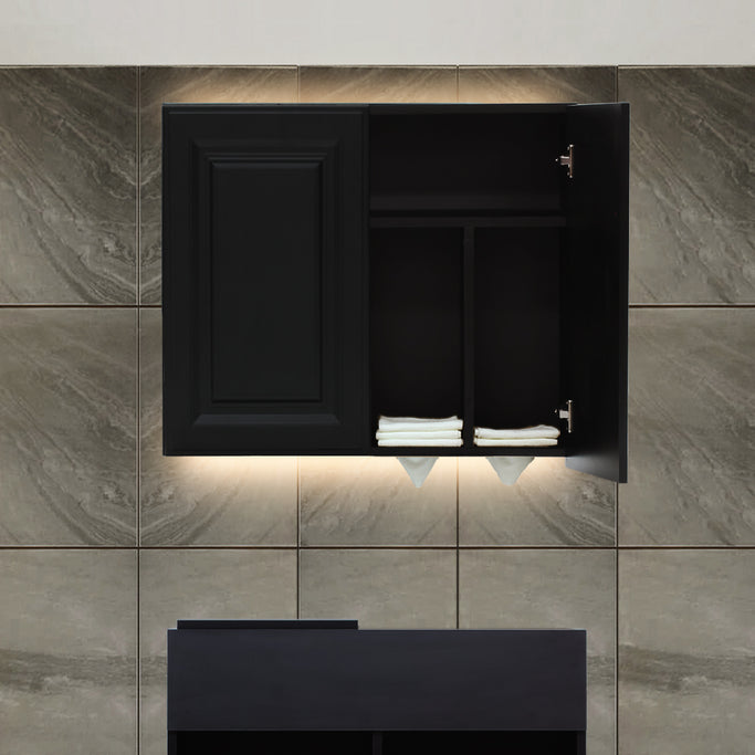 ブラック色モールディングありシャンプーキャビネット【上台】