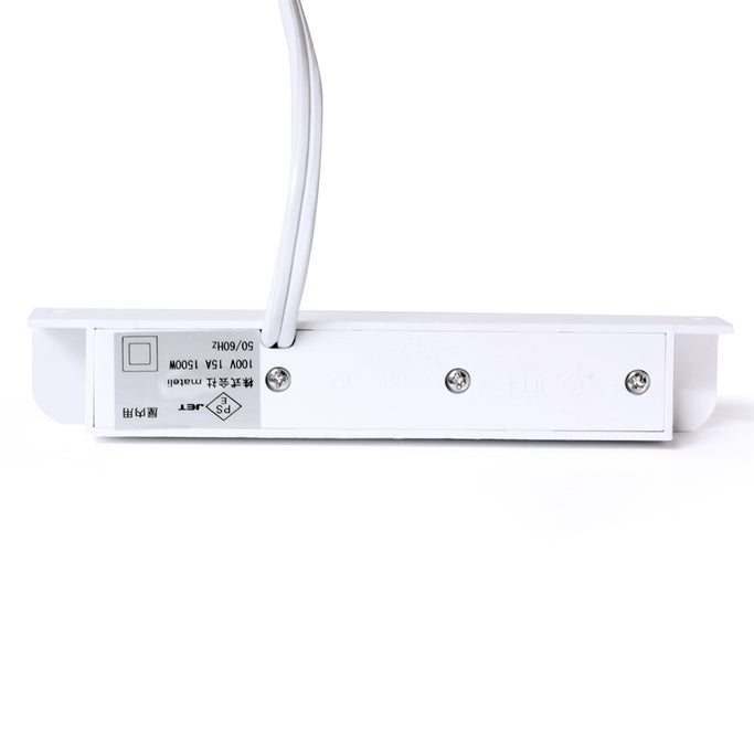 ホワイト色薄型簡易取り付け型コンセントプラグ　裏面