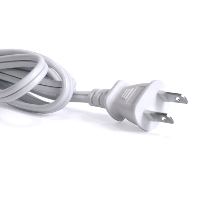 ホワイト色薄型簡易取り付け型コンセントプラグ　コード