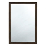 ダークブラウンウッド色ウッド調 壁面ミラー 正面