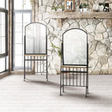 サロンになる黒色アイアンドレッサー【ハロルド】の2台