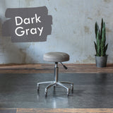 ダークグレー色鋲なしのスツール