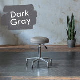 ダークグレー色鋲なしのスツール