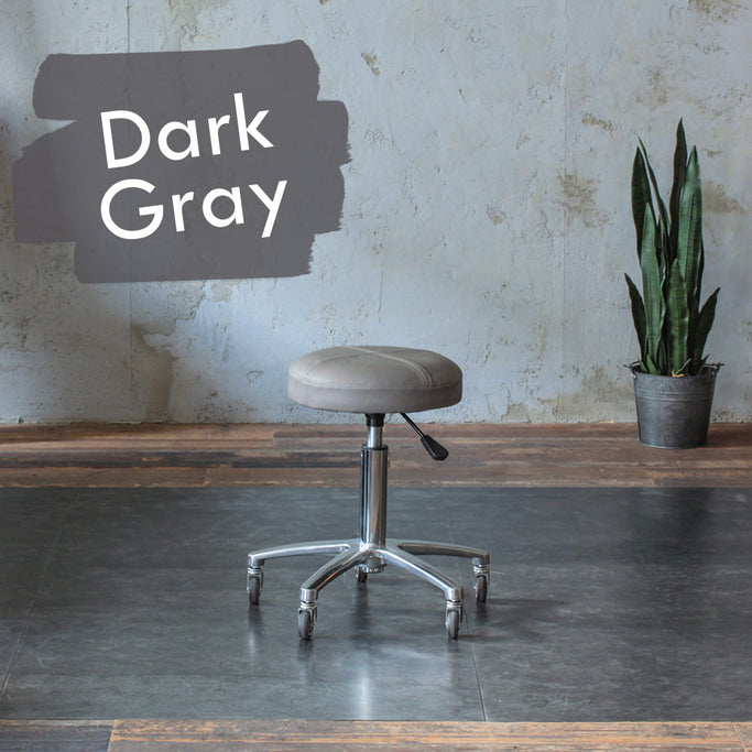 ダークグレー色鋲なしのスツール