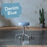 デニムブルー色鋲ありのスツール