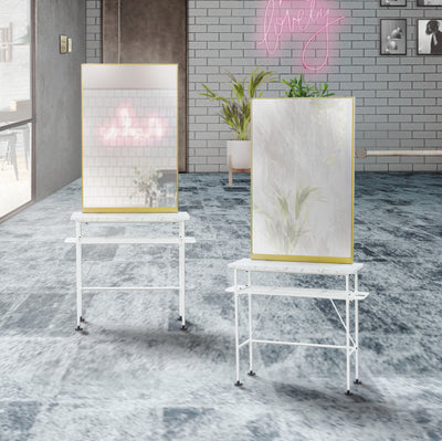 サロンにある片面ベージュ色アイアンドレッサーの2台【ローガン】