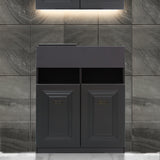 グレー色モールディングありシャンプーキャビネット【下台】