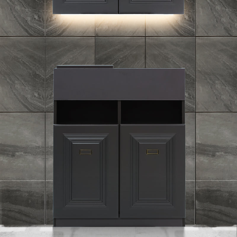 グレー色モールディングありシャンプーキャビネット【下台】