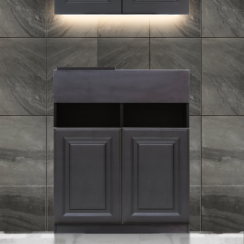 グレー色モールディングありシャンプーキャビネット【下台】