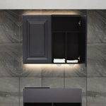 グレー色モールディングありシャンプーキャビネット【上台】