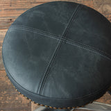 コットンネイビー色鋲ありのスツールの詳細