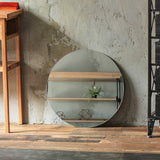 部屋にあるウォールアートミラー【サークル500】