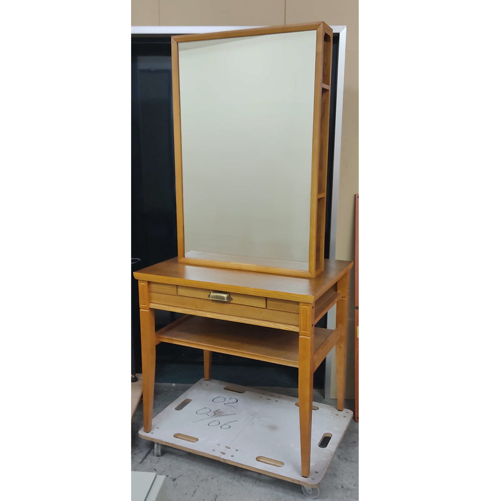 アウトレット ウッドドレッサーフェルドナ収納式 両面 OL1984