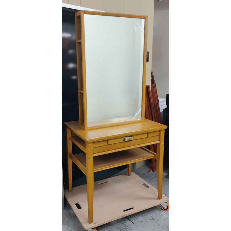 アウトレット ウッドドレッサーフェルドナ収納式 両面 OL2009