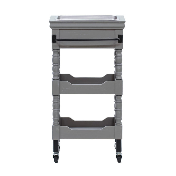 グレー色アンティークワゴン【ルシール】