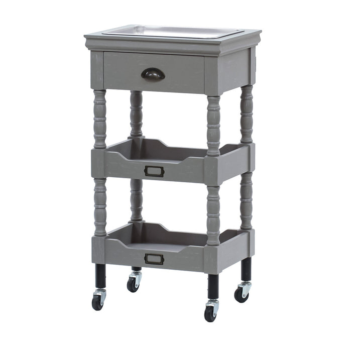 グレー色アンティークワゴン【ルシール】