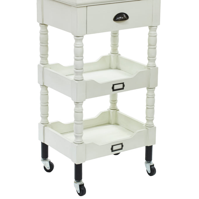 白色アンティークワゴン【ルシール】の詳細