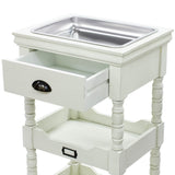 白色アンティークワゴン【ルシール】の詳細