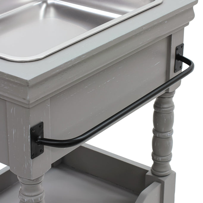 グレー色アンティークワゴン【ルシール】の詳細