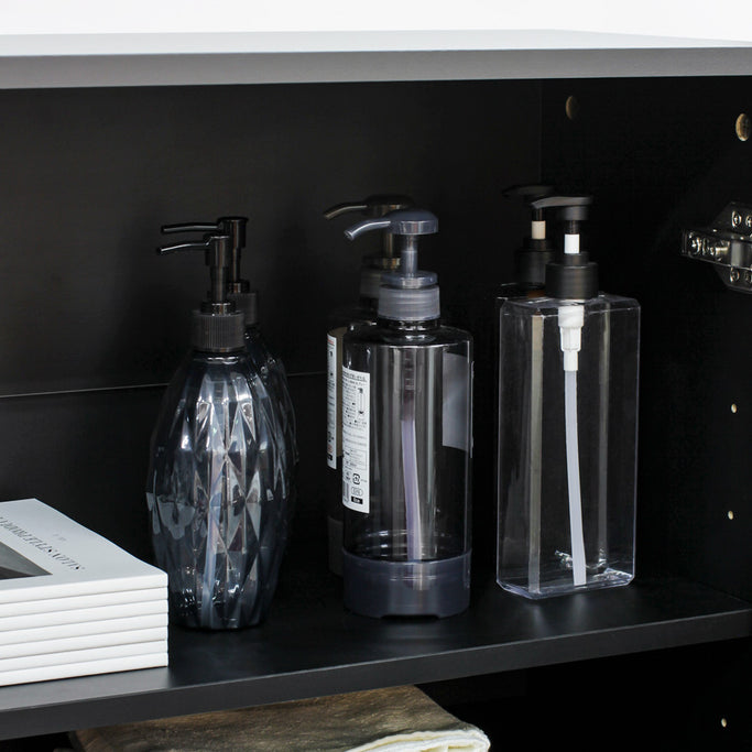 ダークグレー色ストック型キャビネット下台の詳細