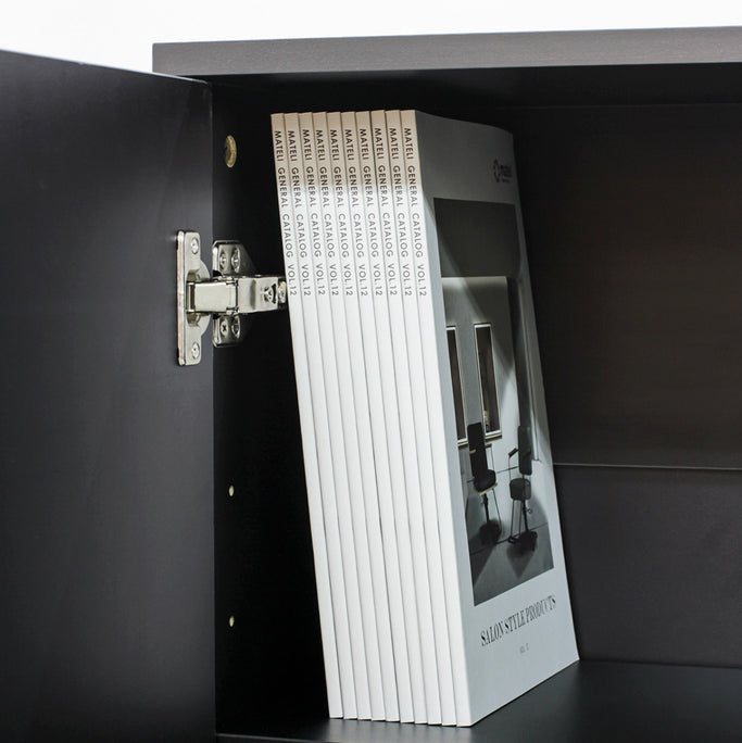 ダークグレー色ストック型キャビネット下台の詳細