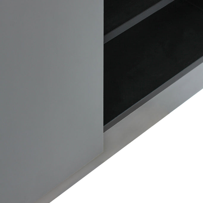 ダークグレー色ストック型キャビネット下台の詳細