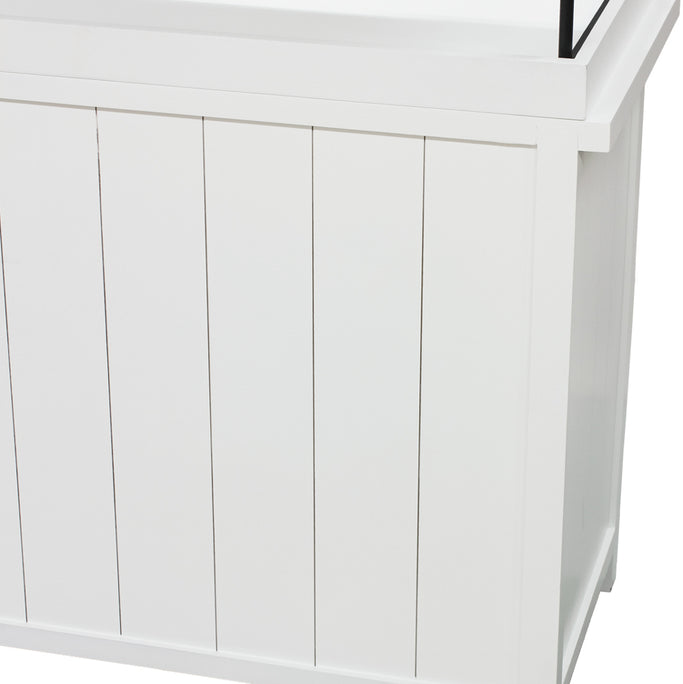 ホワイト色ディスプレイシェルフキャビネット ディテール写真