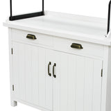 ホワイト色ディスプレイシェルフキャビネット ディテール写真