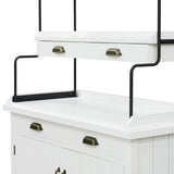 ホワイト色ディスプレイシェルフキャビネット ディテール写真