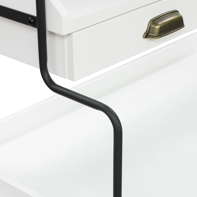 ホワイト色ディスプレイシェルフキャビネット ディテール写真