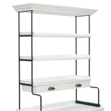 ホワイト色ディスプレイシェルフキャビネット ディテール写真