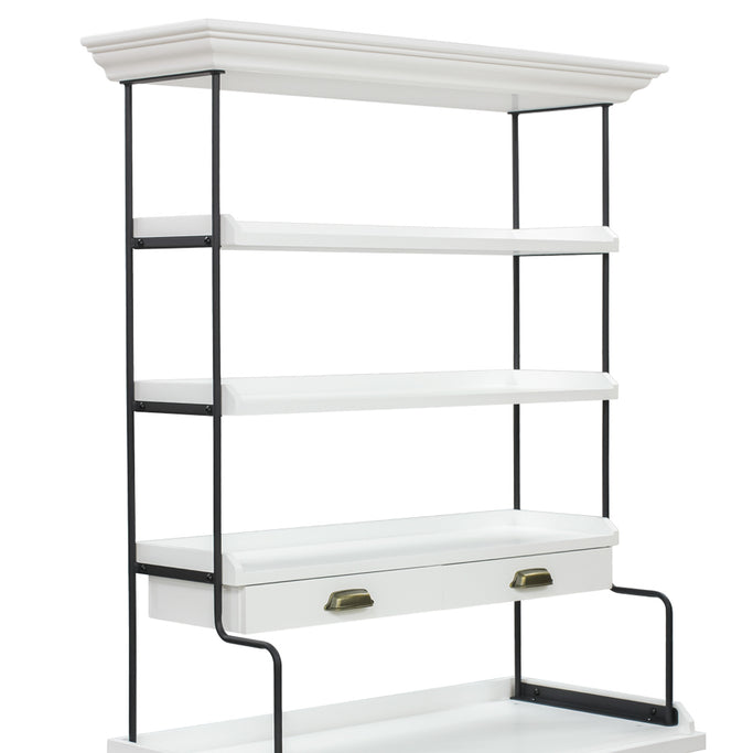 ホワイト色ディスプレイシェルフキャビネット ディテール写真