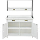 ホワイト色ディスプレイシェルフキャビネット ディテール写真