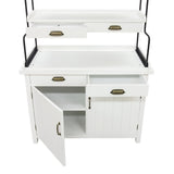 ホワイト色ディスプレイシェルフキャビネット ディテール写真