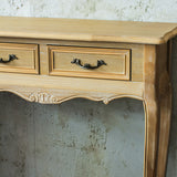 シャビーウッド色美容室セット面テーブル のディテール写真【アンチーク・引き出し】