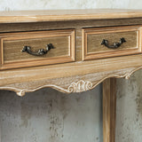 シャビーウッド色美容室セット面テーブル のディテール写真【アンチーク・引き出し】