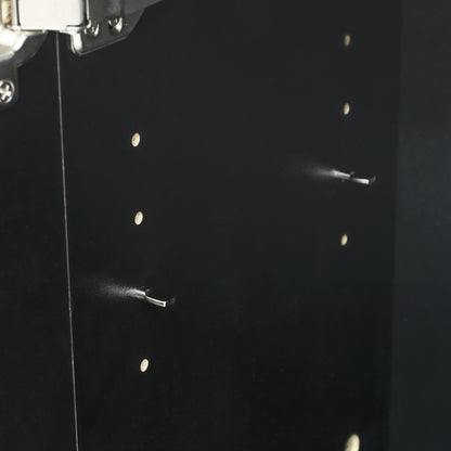 ダークグレー色ストック型キャビネット上台450mm
