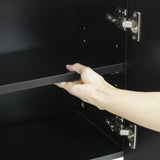 ダークグレー色ストック型キャビネット上台450mm