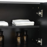 ダークグレー色ストック型キャビネット上台450mm