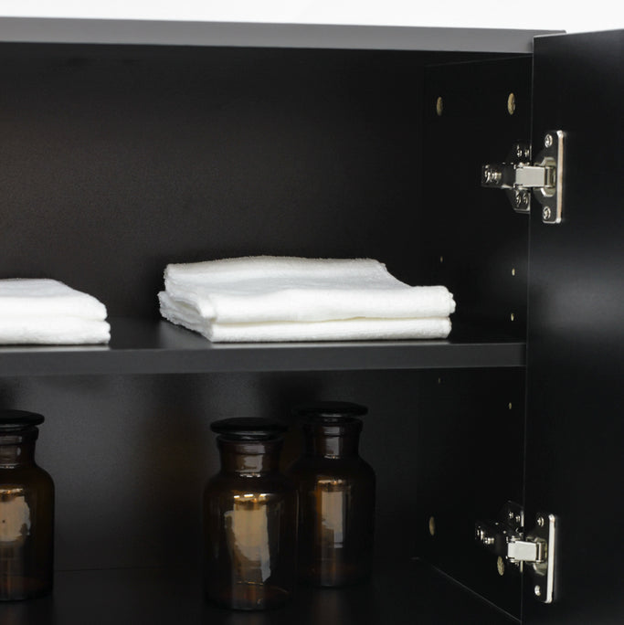 ダークグレー色ストック型キャビネット上台450mm