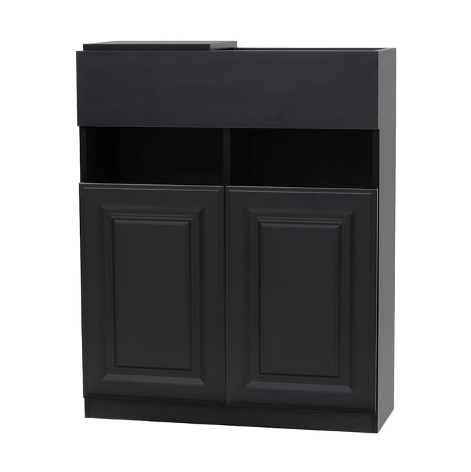 ブラック色モールディングありシャンプーキャビネット【下台】