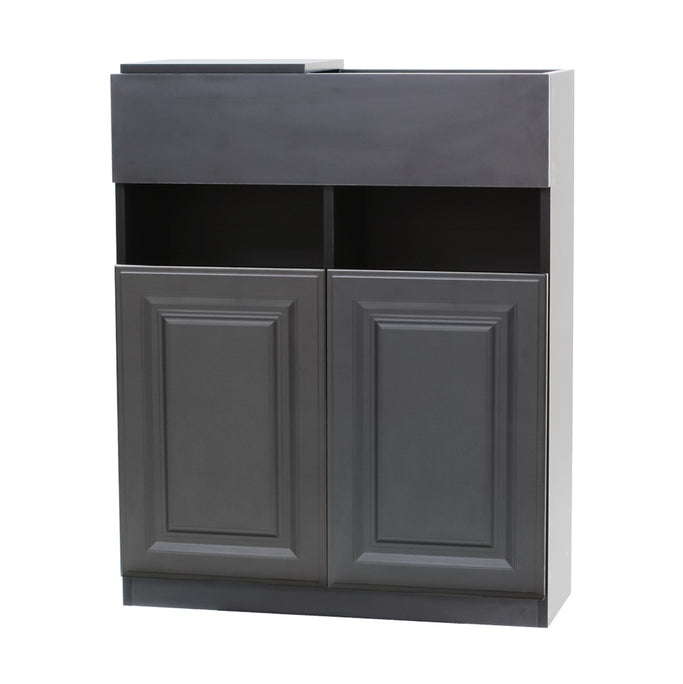 グレー色モールディングありシャンプーキャビネット【下台】