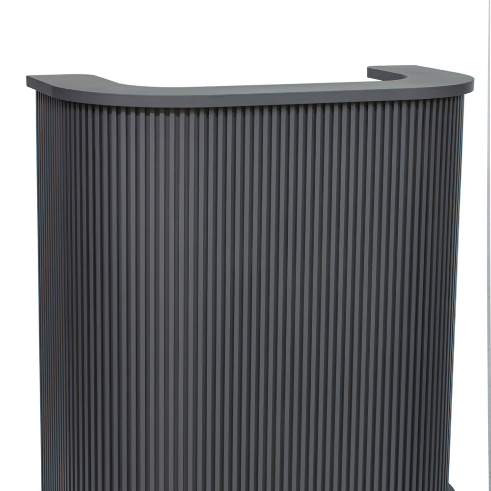 ダークグレー色おしゃれなレジカウンター【カミラ】ディテール写真