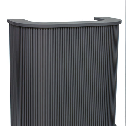 ダークグレー色おしゃれなレジカウンター【カミラ】ディテール写真