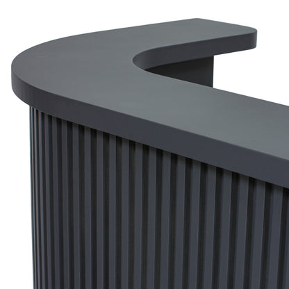 ダークグレー色おしゃれなレジカウンター【カミラ】ディテール写真