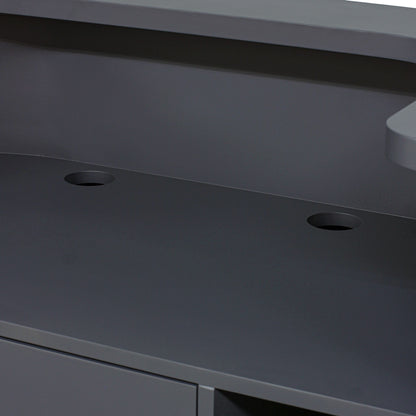 ダークグレー色おしゃれなレジカウンター【カミラ】ディテール写真