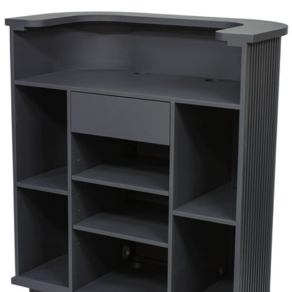 ダークグレー色おしゃれなレジカウンター【カミラ】ディテール写真