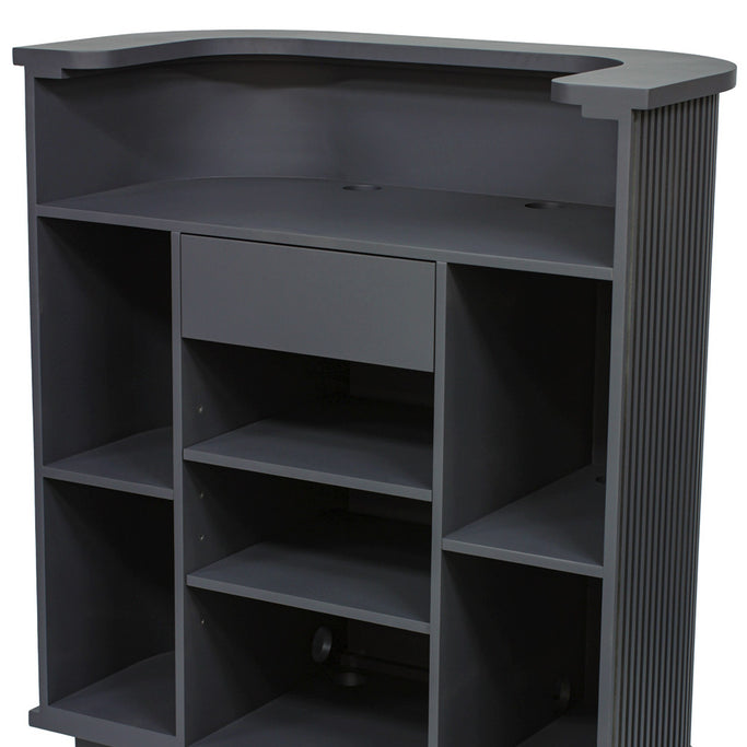 ダークグレー色おしゃれなレジカウンター【カミラ】ディテール写真